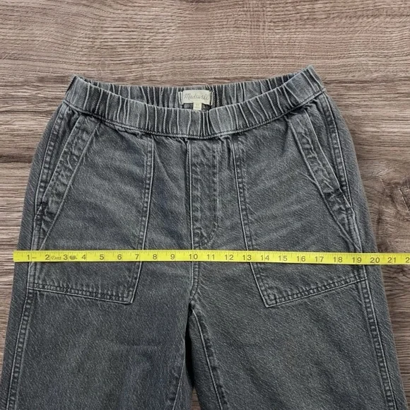Madewell Relaxed Pull On Elastic Waist Medium Denim Jeans Sz: ST - Picture 6 of 14